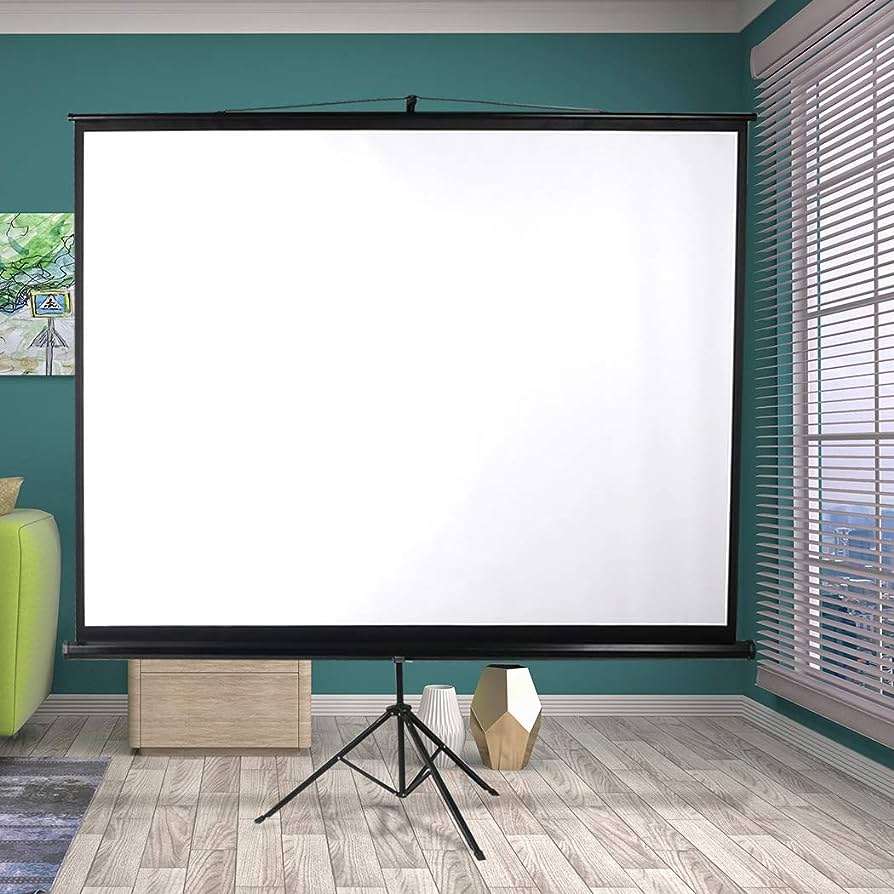 100 Inch Tripod Projector Screen with 4:3 aspect ratio for conference rooms