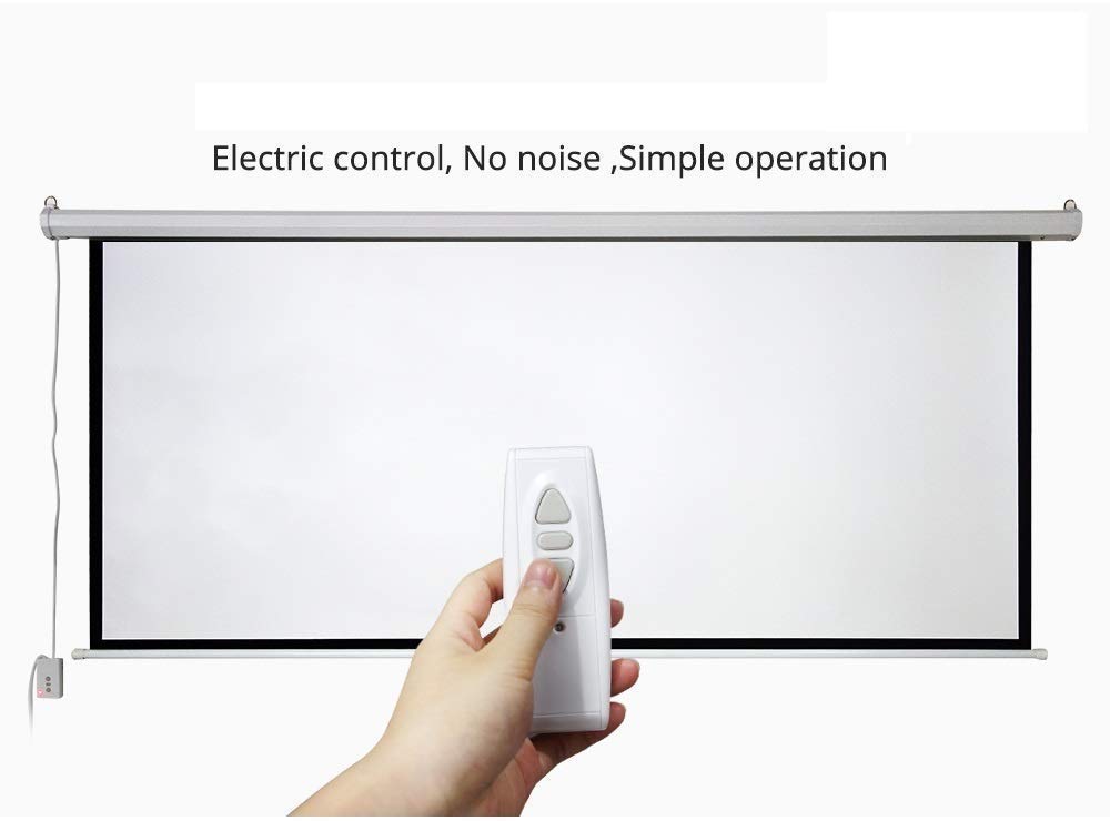 110 Inch Motorized Home Theater Projector Screen with 16:9 aspect ratio for large rooms